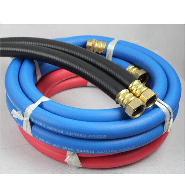 ID 5/8" Contractor Garden Rubber Water Hose with Brass fittings , 25