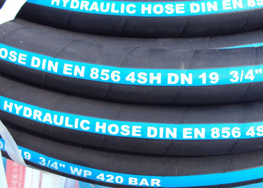 ID 3 / 4&quot; ~ 2&quot; Very High Pressure 4 Wire Hydraulic Hose EN 856 4SH