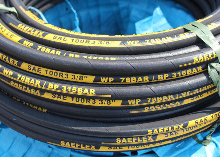 SAE 100R3 Double Textile Braid Reinforced Rubber Hose 600 psi for Air , Water , Petroleum