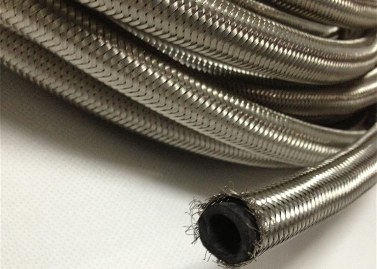 AN4 / AN 6 Stainless Steel Outer Braided Rubber Fuel Hose for Automotive