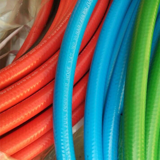 4M / Pce  Fuel Dispenser Hose With Fixed or Rotary Terminals , Petrol Station Braided Fuel Hose
