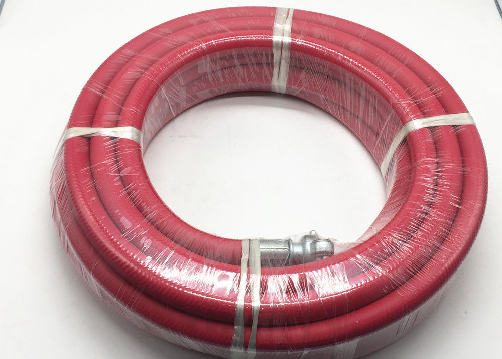 Rubber Jack Hammer 300 Psi Air Hose Assembly ID 3/4&quot; X 50' Red Color