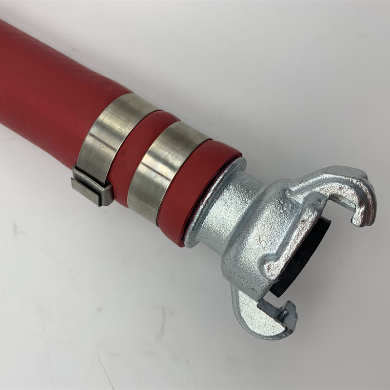 Double Banded Red Rubber Jackhammer Air Hose With America Claw Couplings