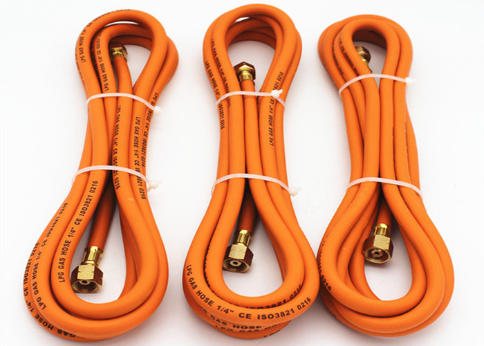 1/4" Inch Flexible Propane Gas Hose , flexible gas hose Orange Color
