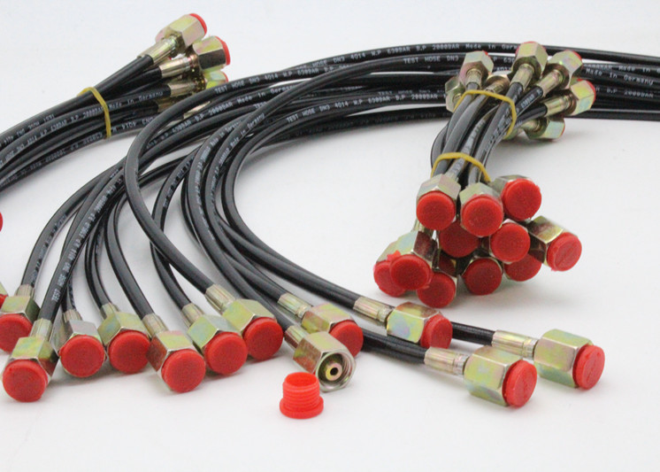 M14*1.5 High Pressure Test Hose 4MM*12MM Wires Reinforced , 1m / 0.5m
