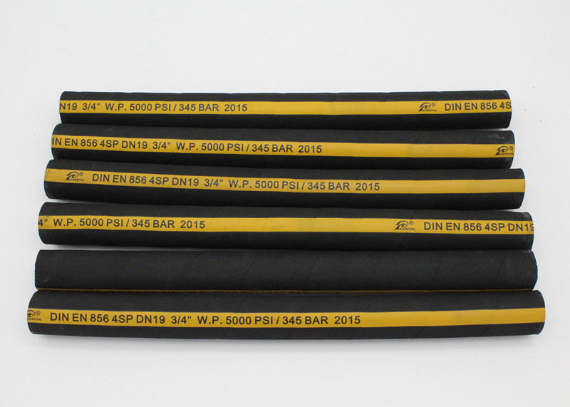 ID 1 / 4" 2" 4SP 4 Wire Hydraulic Hose Black Cloth Wrapped Cover