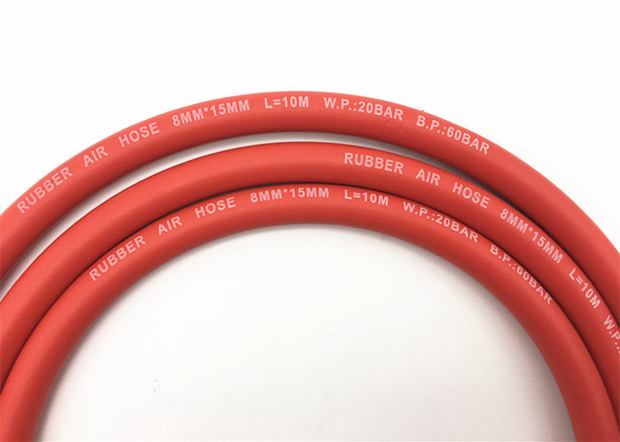 5 / 16" Inch W.P 300PSI Red Smooth Surface Rubber Air Hose / Pipe for