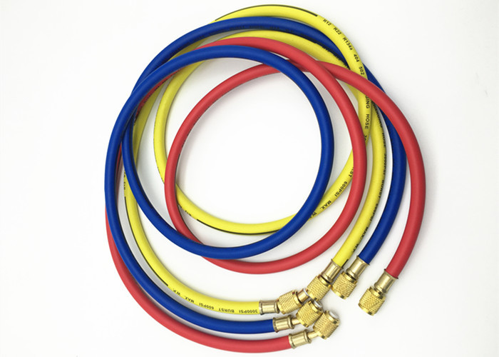 5MM Black Color Air Conditioner Refrigeration Charging Hose , Freon