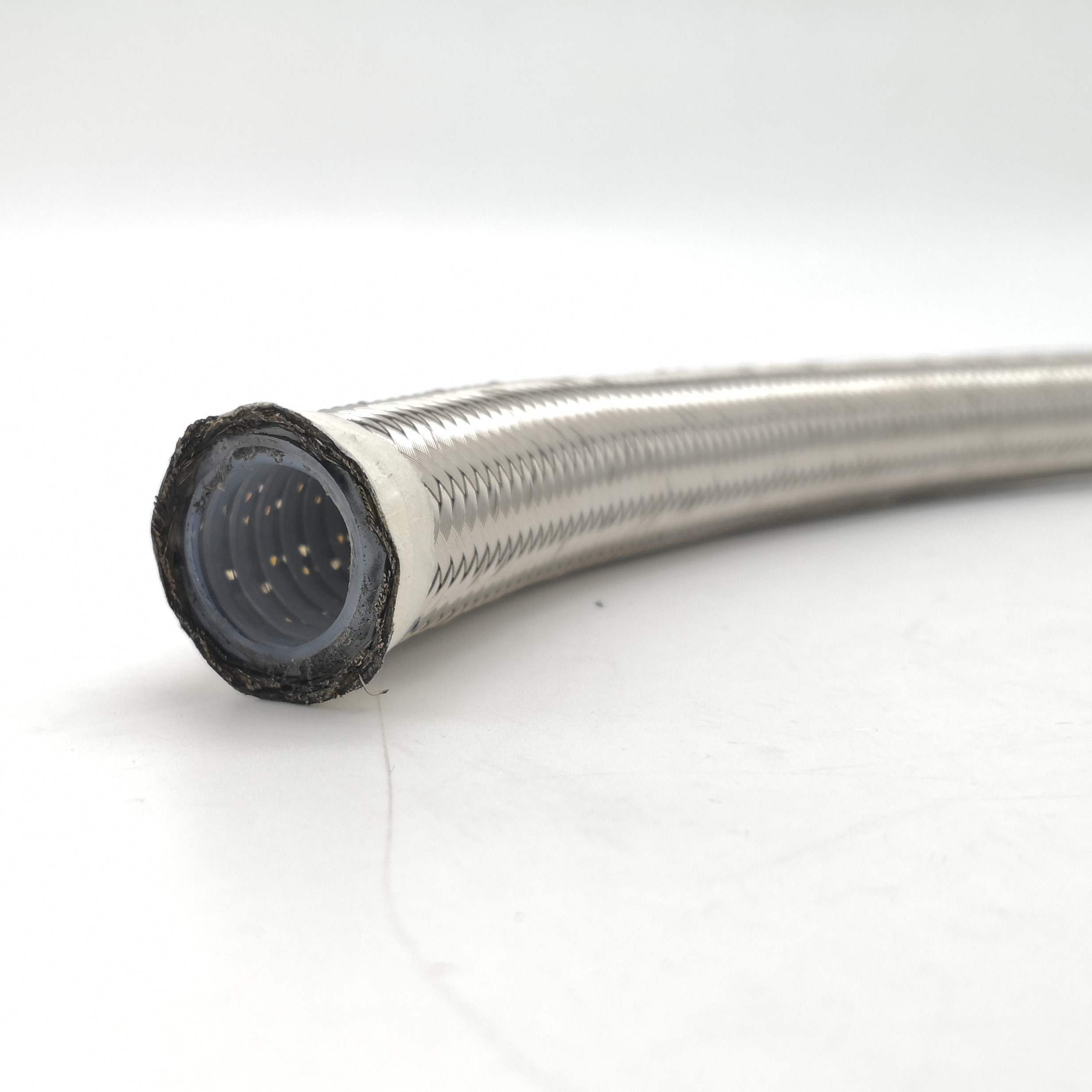 Stainless Steel Braided 8AN 3/8" Corrugated PTFE Hose