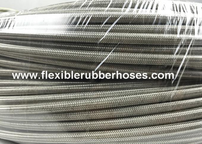 PTFE Braided Hose , 1 Inch Braided Hose For Conveying Various Chemicals 0