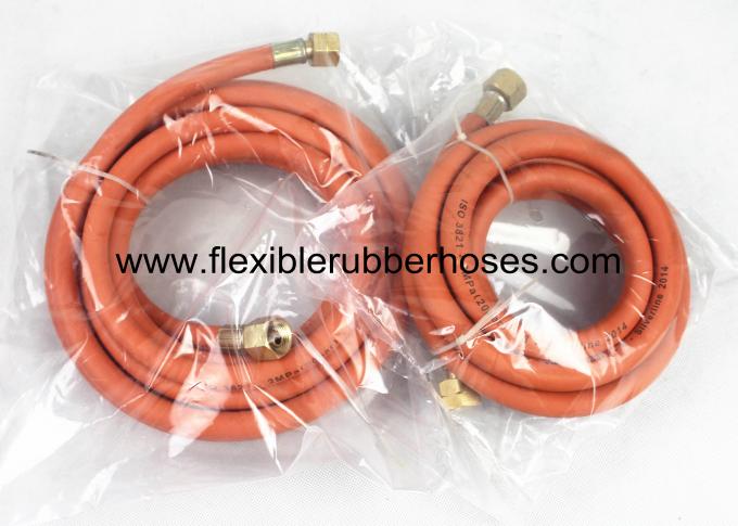 Red Flexible Propane Gas Hose , 8MM Gas Hose With High Tensile Oil Resistant 0