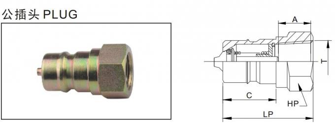 Coupling ISO 7241- A Quick Connect Hydraulic Hose Fittings , Hydraulic Quick Connect Fittings 2