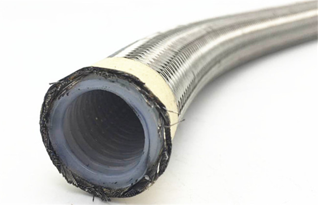 CLWB DN19 PTFE Convoluted Hose with 304 Stainless Steel Over Braided 1