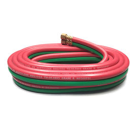 1/4''X 25 Ft Oxygen - Acetylene Grade R Hose , Twin Line Welding Hose Red / Green