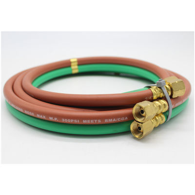 Superior Grade T 1/4'' ID X 25ft Rubber Welding Twin Hose For Fuel Gas