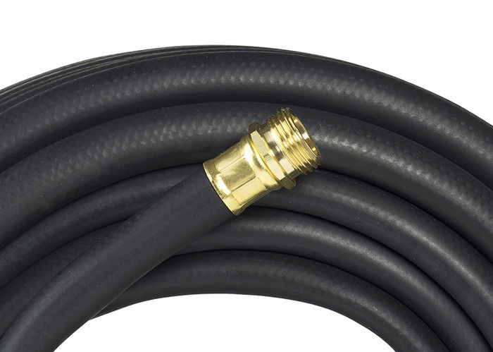 ID 5/8&quot; Contractor Garden Rubber Water Hose with Brass fittings , 25' 50' 75' 100' Length