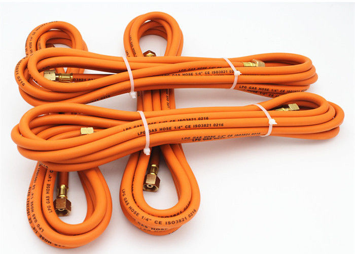 Cavanga 6.3mm Reinforced LPG Orange Rubber Gas Hose – For Campervan, Motorhome, Caravan