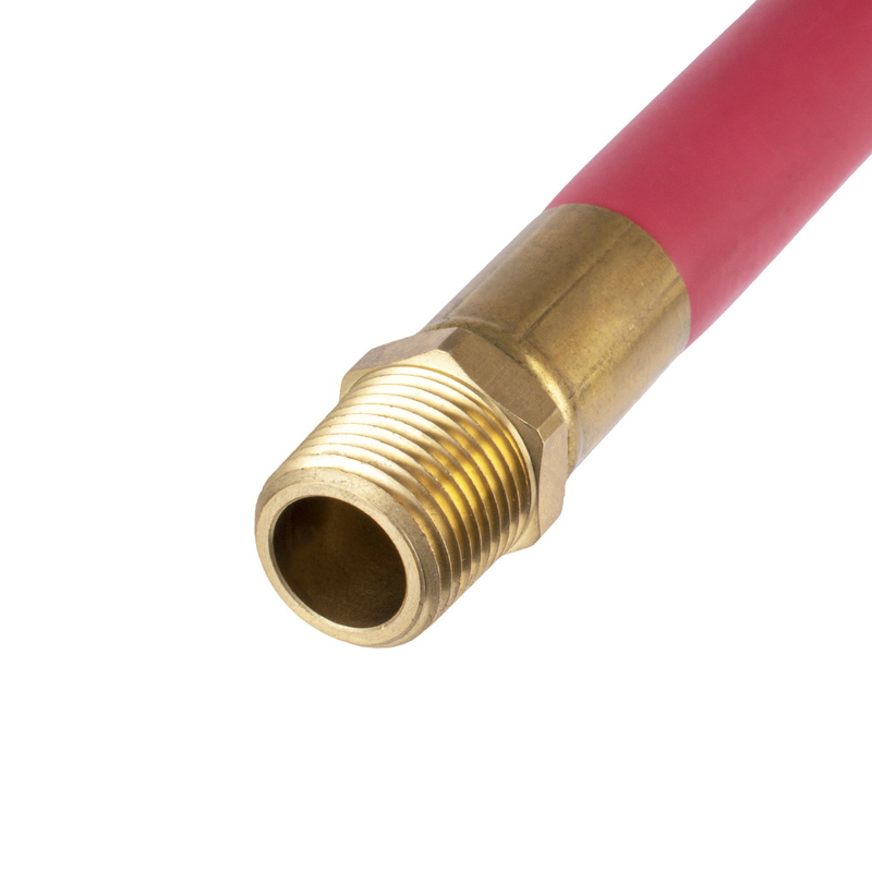 Red EPDM 1/2'' X 50FT with NPT Male Rubber Air Hose Assembly for Compressed Air