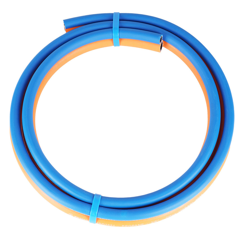 Grade T Wear Resistant Reducer Twin Welding Hose Orange 3/8'' Blue 1/4''
