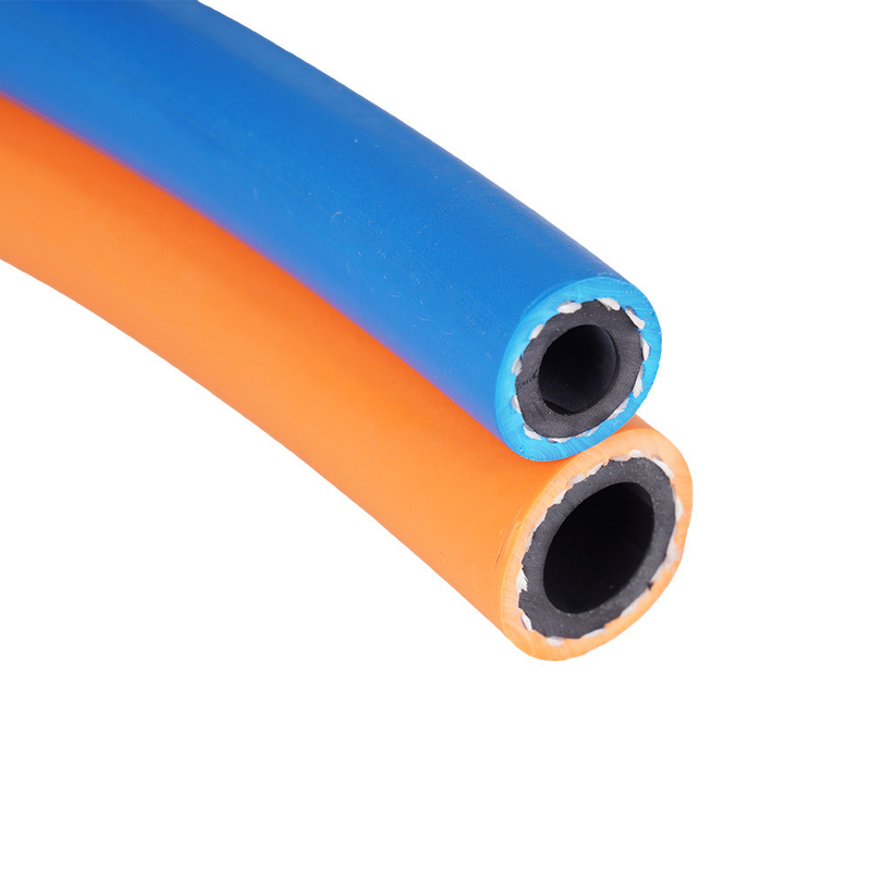 Grade T Wear Resistant Reducer Twin Welding Hose Orange 3/8'' Blue 1/4''