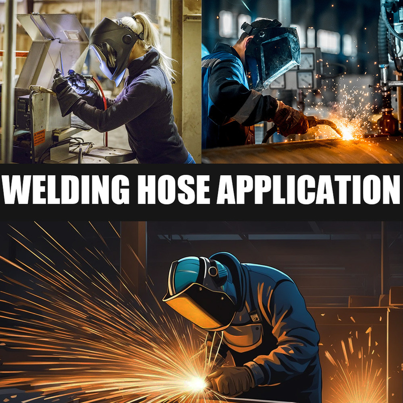 Hot Selling ISO3821 Grade R 10mm EPDM Twin Welding Rubber Hose for Oxygen / Acetylene