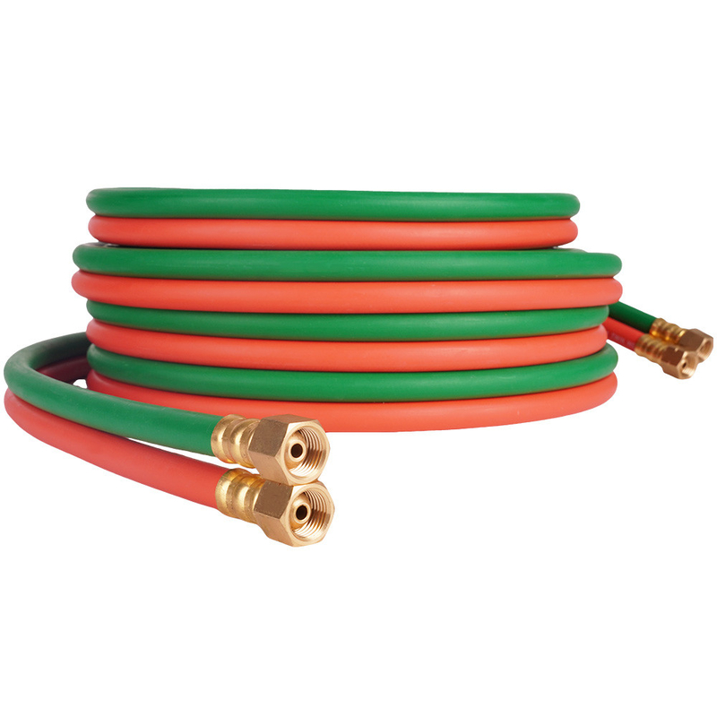Double Color Oxygen Acetylene 1/4'' X 100FT Welding Twin Rubber Hose Assembly