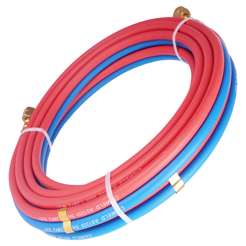 Double Color Oxygen Acetylene 1/4'' X 100FT Welding Twin Rubber Hose Assembly