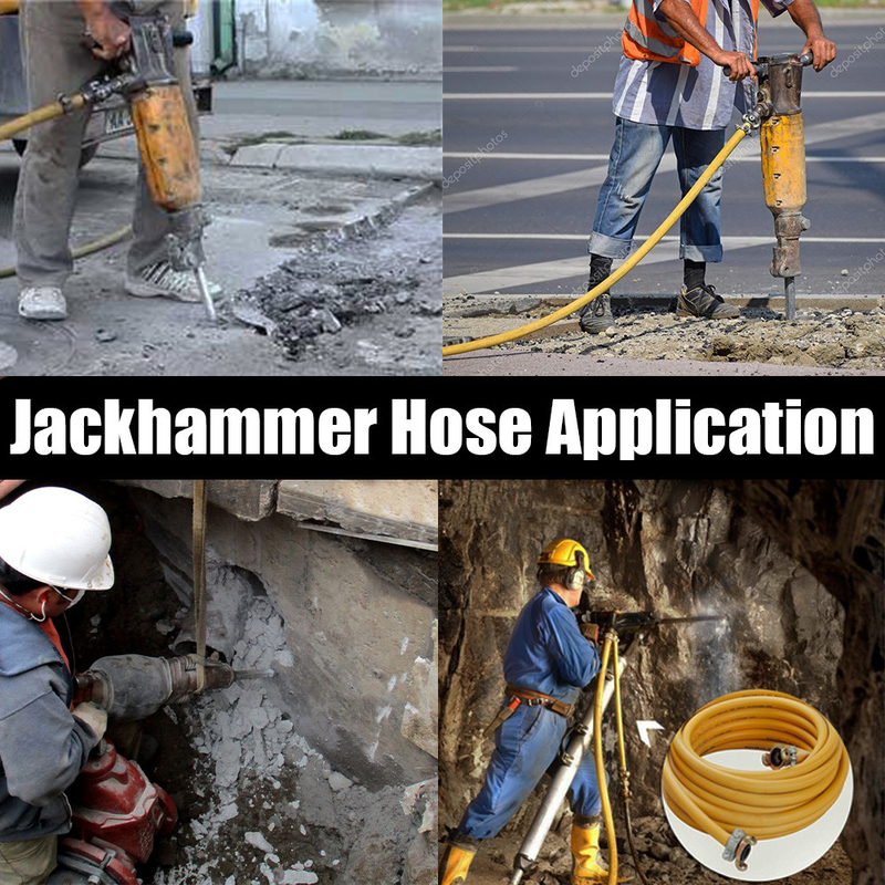 Heavy Duty 3/4 Inch 100FT Jackhammer Air Hose Assembly for USA Market