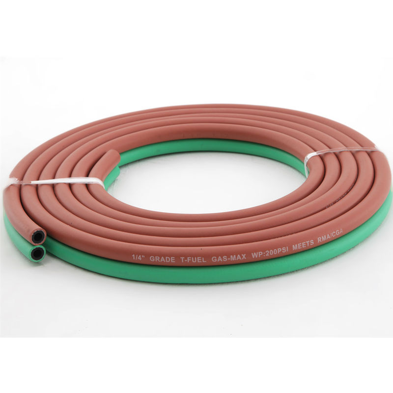 Flame Resistant Red / Green 1 / 4 Inch Grade R Twin Hose For Gas Welding