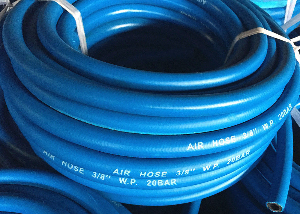 Blue Rubber Air Hose For Pneumatic Tools , Flexible Air Compressor Hose