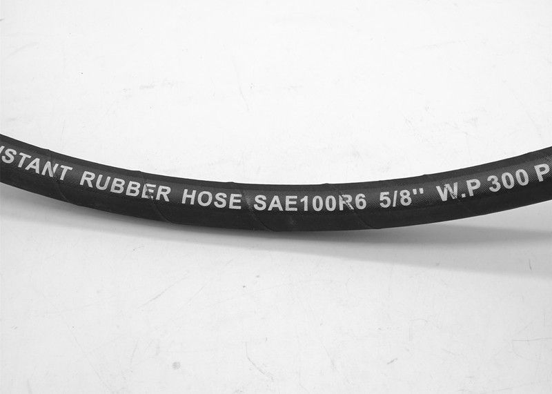 Single Textile Braid Reinforced Hydraulic Rubber Hose J517 SAE 100R6 Black
