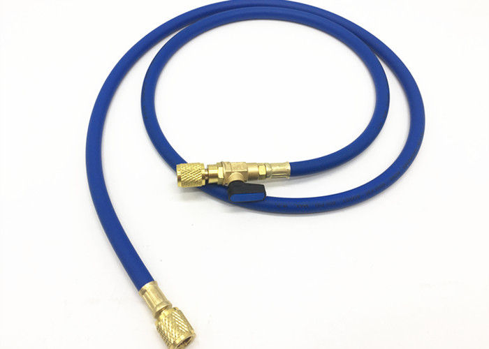 Air Conditioning Service Freon Refrigerant Hoses With Ball Valves For R410A