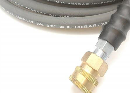50 FT ID 3/8&quot; 4000 PSI Wire Braid Pressure Washer Hose With Brass Coupler