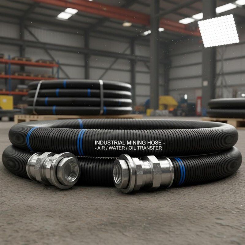 High Tensile Textile Braided Mining Multipurpose Hose - Oil and Weather Resistant with Wide Temperature Range for Industrial Use