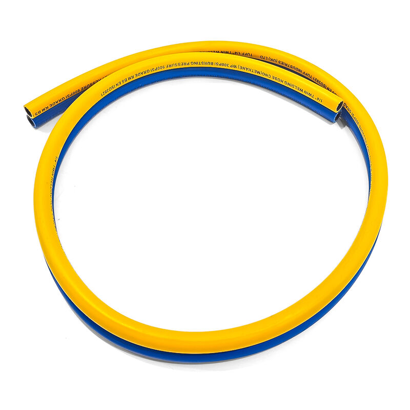 EPDM Synthetic Rubber Twin Welding Hose with 300 PSI Working Pressure and ISO 3821 Certification for Construction Sites