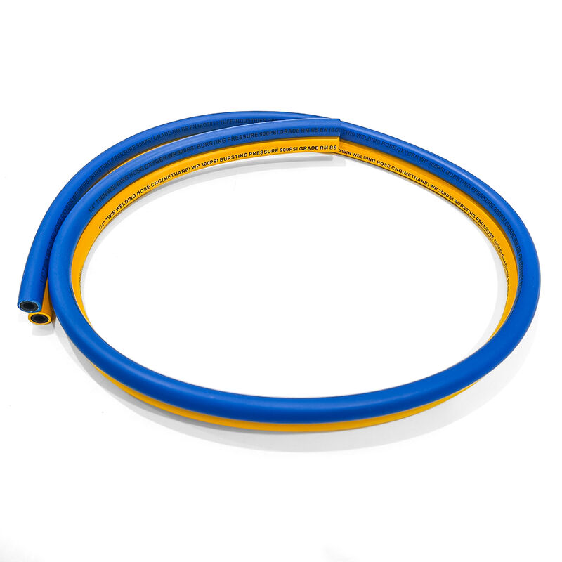 EPDM Synthetic Rubber Twin Welding Hose with 300 PSI Working Pressure and ISO 3821 Certification for Construction Sites