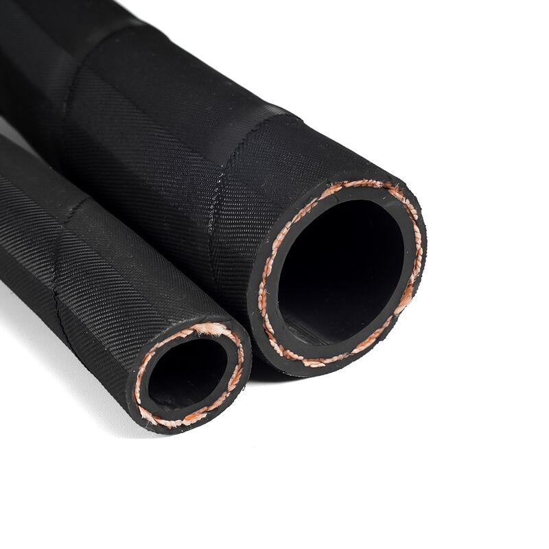 EN 854 2TE Textile Reinforced Hydraulic Rubber Hose with Oil & Weather Resistant Cover and Customizable Length