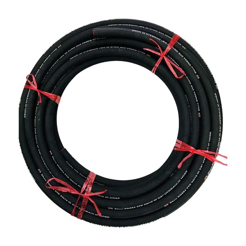 EN 854 2TE Textile Reinforced Hydraulic Rubber Hose with Oil & Weather Resistant Cover and Customizable Length
