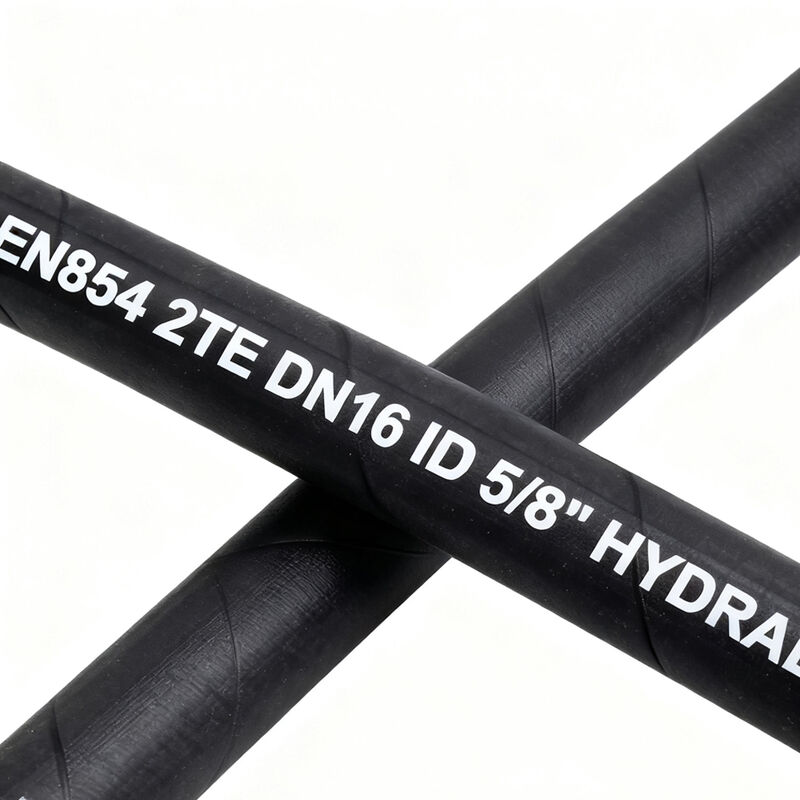 EN 853 2TE High Pressure Hydraulic Hose with High Tensile Strength, Flexibility, and Compatibility with Various Hydraulic Fluids
