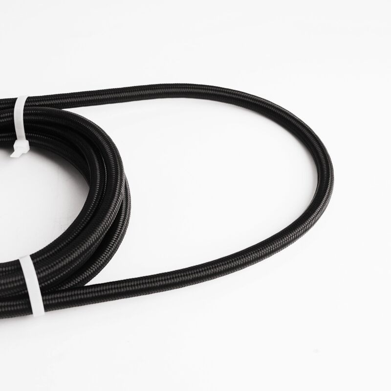 High Performance Flexible NBR Fuel Hose – Black Nylon Braided, Oil Resistant, Free Cutting Service for Industrial Hydraulic Systems