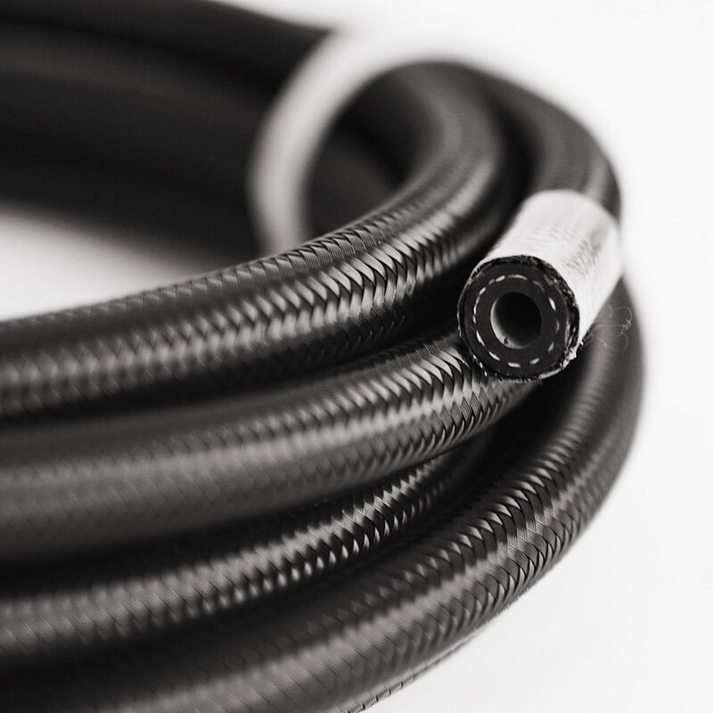 High Performance Flexible NBR Fuel Hose – Black Nylon Braided, Oil Resistant, Free Cutting Service for Industrial Hydraulic Systems