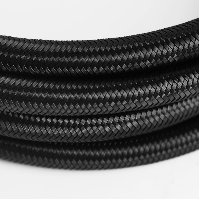 High Performance Flexible NBR Fuel Hose – Black Nylon Braided, Oil Resistant, Free Cutting Service for Industrial Hydraulic Systems