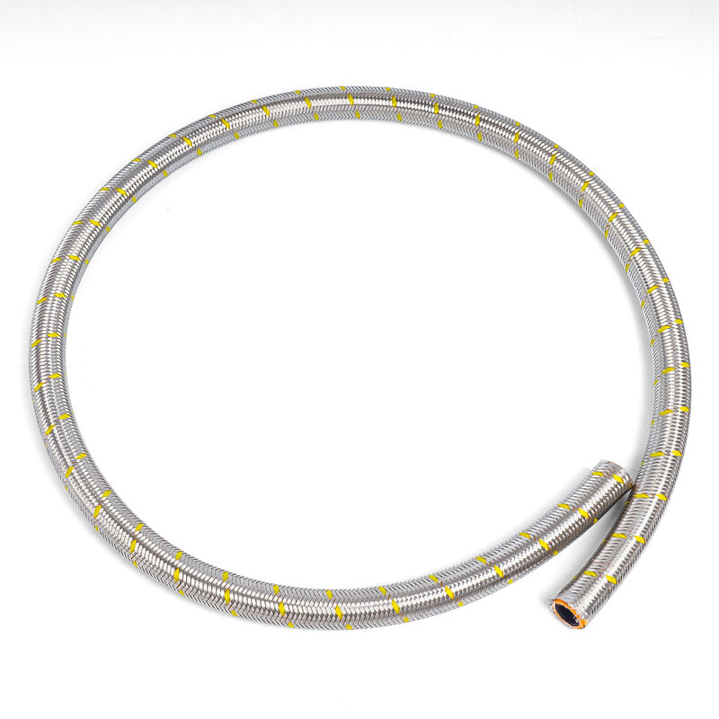 High Performance  Braided Cotton/Stainless Steel as cover NBR Fuel Hose – Flexible & Oil Resistant, Free Cutting Service for Industrial Hydraulic Systems