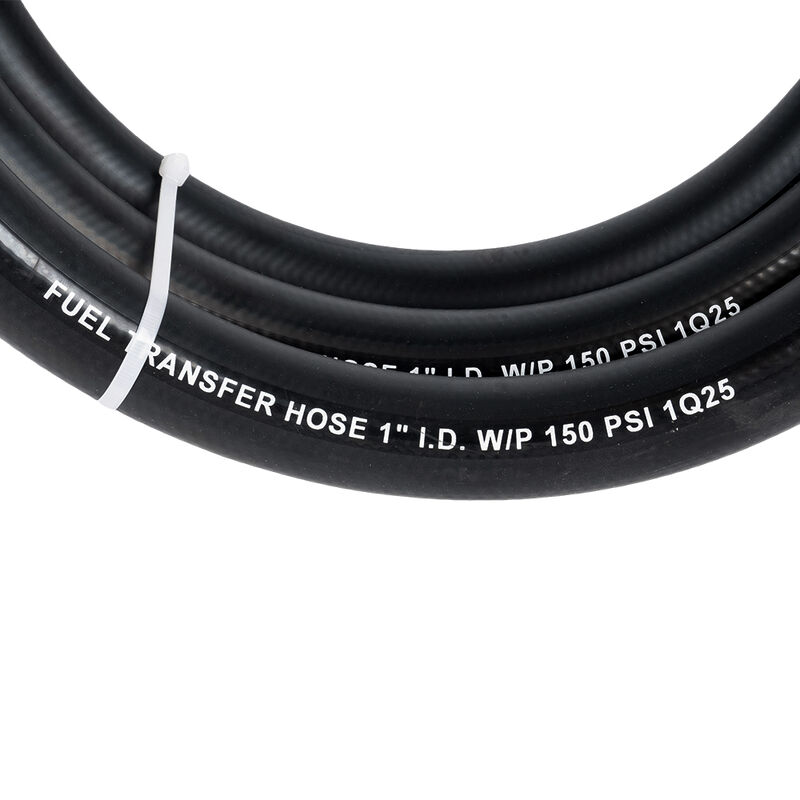 High-quality flexible hose assembly for a gas station (6mm to 1-inch interface) — suitable for gasoline/diesel suction and transfer.