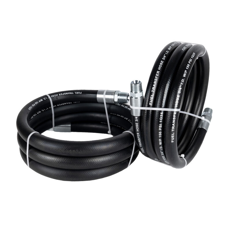 High-quality flexible hose assembly for a gas station (6mm to 1-inch interface) — suitable for gasoline/diesel suction and transfer.