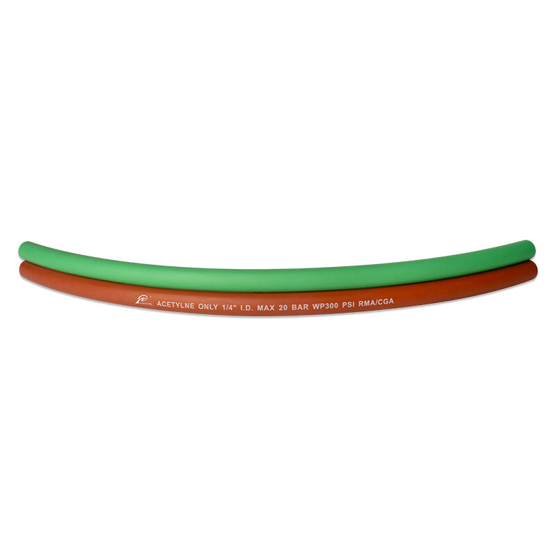 Green & Brown T Grade Twin Welding Hose 20 Bar 300 PSI ARPM IP-7 Heavy Duty Hose for Construction Shipyard