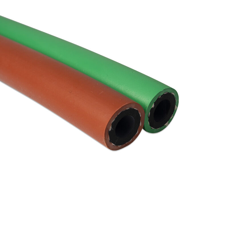 Green & Brown Twin Welding Hose – T Grade 300 PSI Gas Welding Hose with Custom Colors