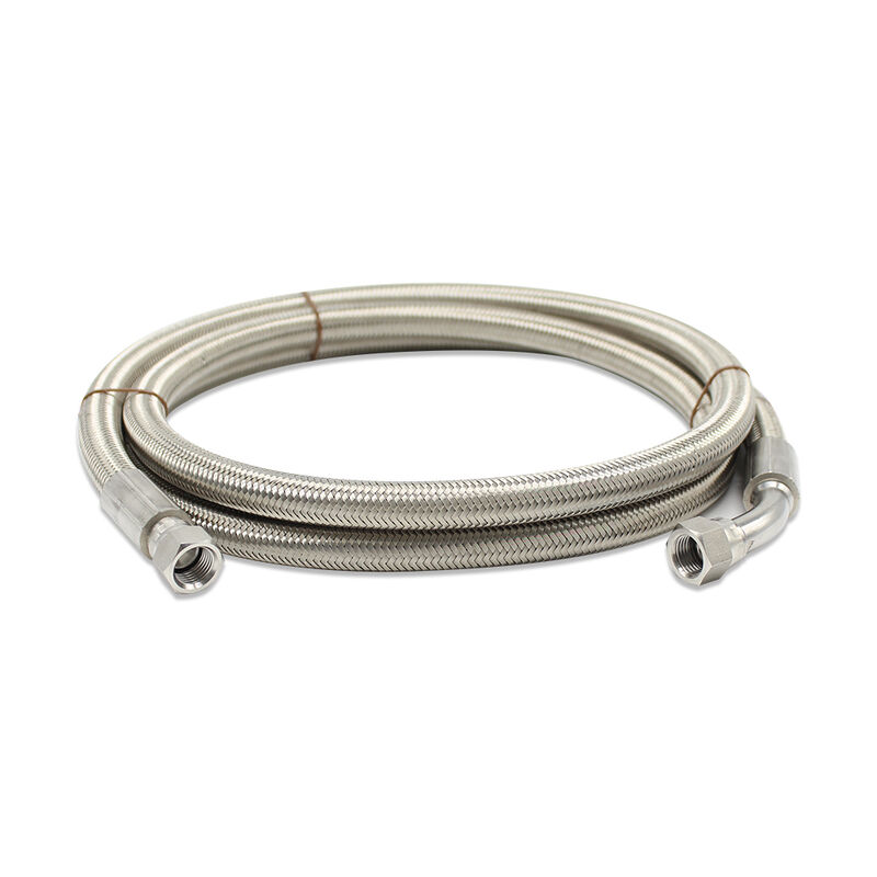 3/4''ID 19 Mm Corrugated Bore PTFE, Stainless Steel 304 or 316 Wire Braid, Transporting Acids, Alkalis, and Solvents