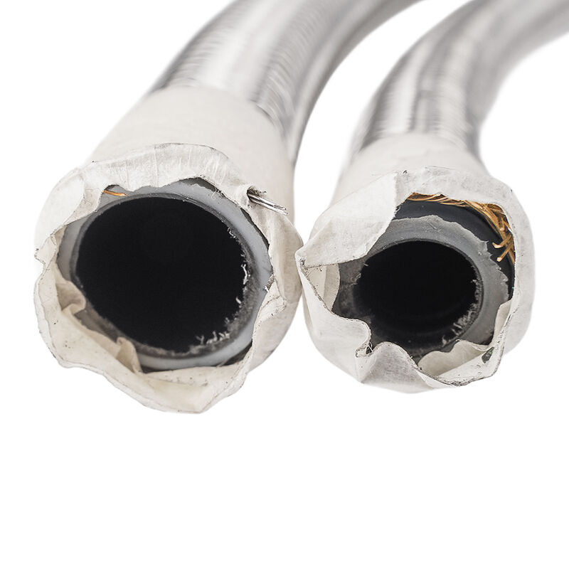 1/2''ID13 mm, Smooth Bore PTFE, High Temp Resistance 260°C Stainless Steel 304 or 316 Wire Braid, Transfer Chemical Reagents
