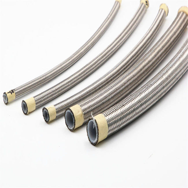 DN13 Stainless Steel Cover Smooth PTFE Hose for Oil / Coolant